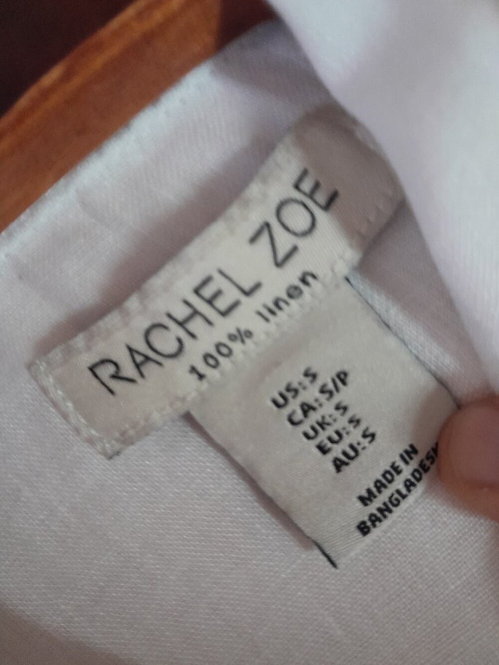 Rachel Zoe Womens Linen Long Sleeve Shirt Vacation Coastal Casual White Size S - Picture 4 of 7